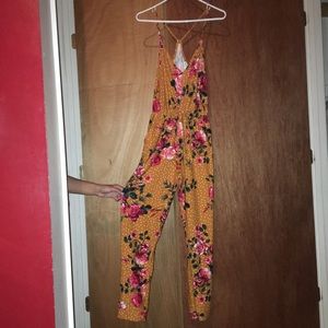 Polkadot/Floral Jumpsuit